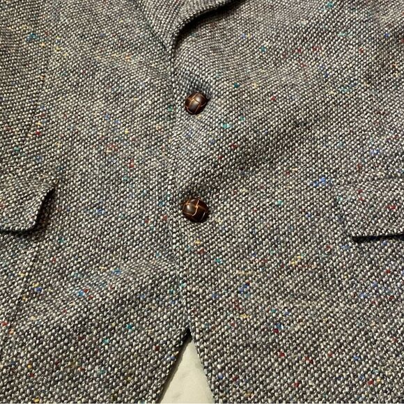 Men's Pendleton 100% Pure Virgin Wool Tweed Gray Blazer Size 44 - Picture 6 of 16